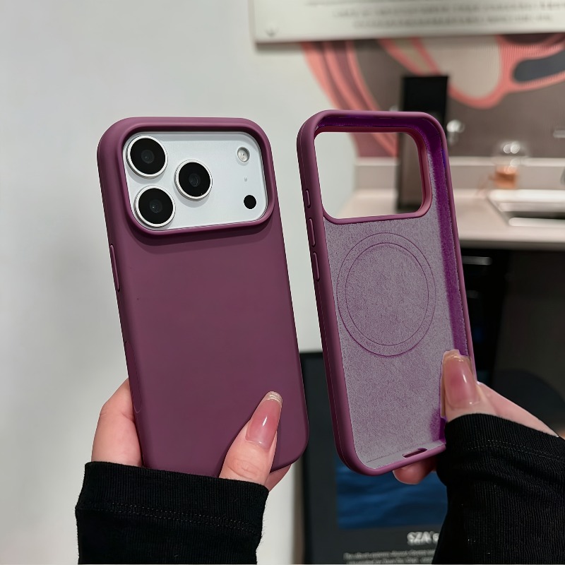 Liquid Silicone Magnetic Phone Case - Liquid Silicone Soft Skin Feel Magnetic