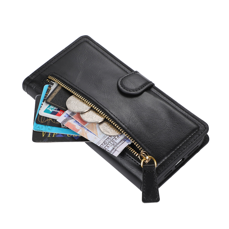 Zipper Flip Leather Wallet Car - Leather Wallet Card Holder Phone Cover ulasan dan harga