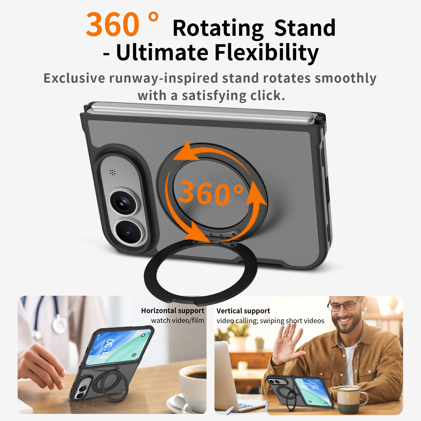 360° Magnetic Bracket Matte Ca - Matte Hard Pc Back Case ulasan dan harga